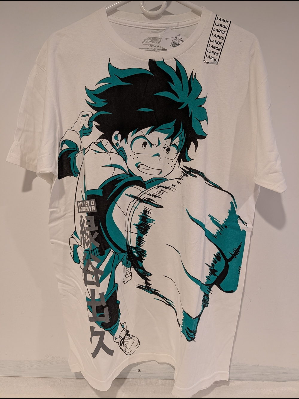 My Hero Academia Izuku Midoriya Graphic Tee - White & Teal